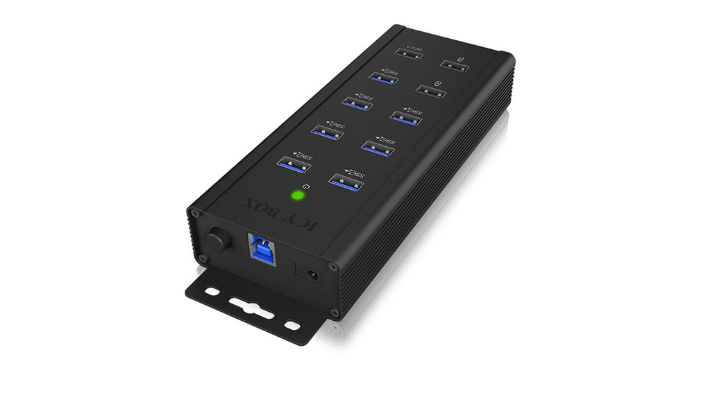 IB-HUB1703-QC3 | ICY BOX USB Hub, USB-B Socket, 3.0, USB Ports 10, USB ...